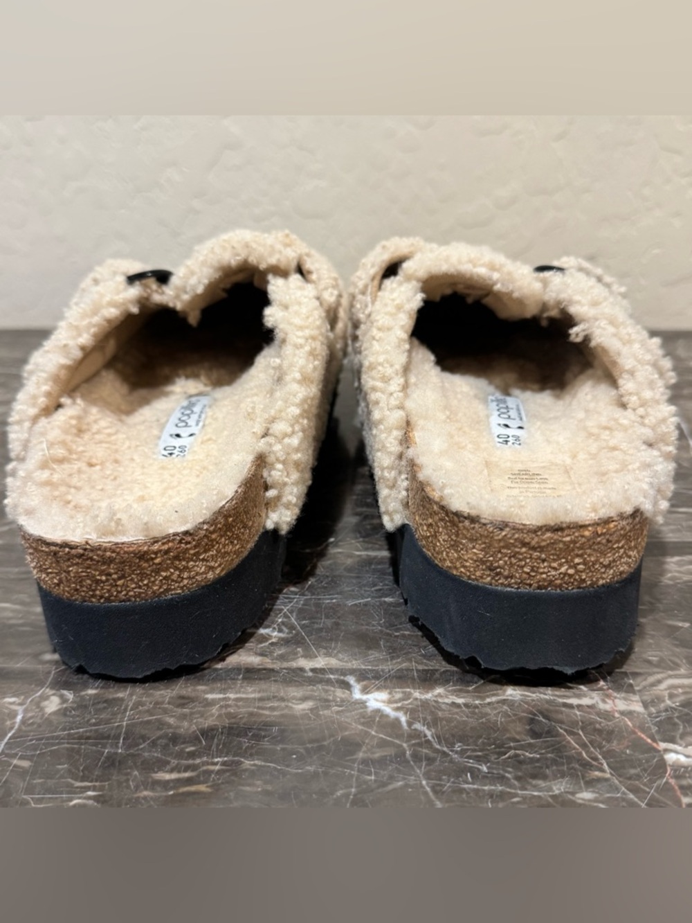 NEW Birkenstock Papillio Boston Big Buckle Sherpa Clogs - Picture 13 of 15